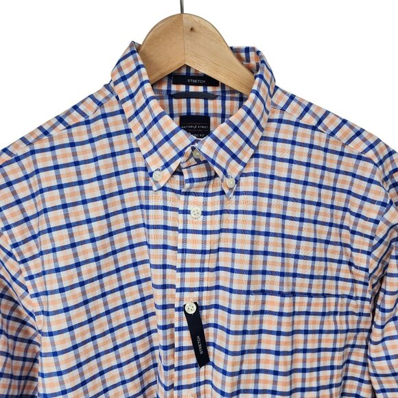 Dockers Battery Street  Mens Classic Fit‎ Stretch Plaid Button-Down Shirt L - Picture 1 of 8